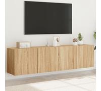 vidaXL Muebles para TV de pared 2 unidades roble Sonoma 80x30x41 cm
