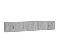 vidaXL Muebles para TV de pared 3 uds 80x34,5x40 cm, Mueble de Salon, Mueble TV, Mueble TV salon, Mesa de TV, Mueble tele