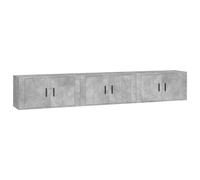 vidaXL Muebles para TV de pared 3 uds 80x34,5x40 cm, Mueble de Salon, Mueble TV, Mueble TV salon, Mesa de TV, Mueble tele