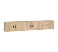 vidaXL Muebles para TV de pared 3 uds roble Sonoma 80x34,5x40 cm