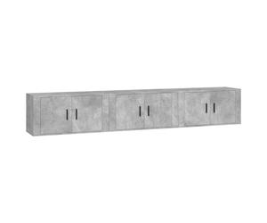 vidaXL Muebles para TV de pared 3 uds 80x34,5x40 cm, Mueble de Salon, Mueble TV, Mueble TV salon, Mesa de TV, Mueble tele