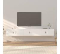 vidaXL Muebles para TV de pared 3 uds blanco 100x34,5x40 cm