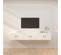 vidaXL Muebles para TV de pared 3 uds blanco 80x34,5x40 cm