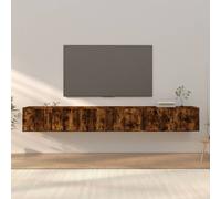 Vidaxl Mueble de TV de Pared 3 Uds 100x34,5x40 Cm Roble Ahumado