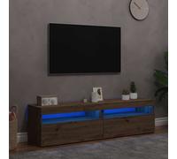vidaXL Muebles TV con luces LED 2 uds madera ingeniería roble artisan