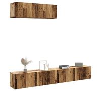 vidaXL Muebles TV de pared 3 uds 100x30x30 cm en color Roble artisan/Madera antigua | almacenamiento funcional diseño moderno para baño dormitorio sala
