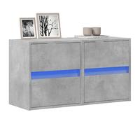 vidaXL Muebles TV de pared luces LED 2 uds gris hormigón 41x31x45 cm