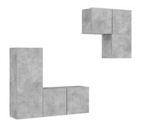 Vidaxl Muebles TV Pared 4 Piezas Madera Ingeniería