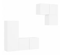 Vidaxl Muebles TV Pared 4 Piezas Madera Ingeniería