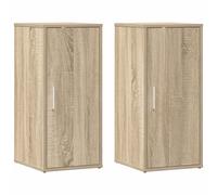 vidaXL Muebles zapateros 2 uds contrachapado roble Sonoma 32x35x70 cm