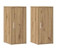 vidaXL Muebles zapateros 2 uds madera roble artisan 32x35x70 cm