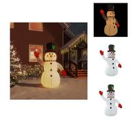 vidaXL Muñeco de nieve inflable con luces LED, 120 cm - Iluminación navideña