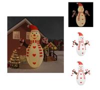 vidaXL Muñeco de nieve inflable con luces LED, 630 cm - Iluminación navideña