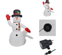 vidaXL Muñeco de nieve inflable de 240 cm - Iluminación navideña