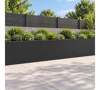 vidaXL Muro de Contención 4 uds. 40 x 12 x 30 cm Acero Negro