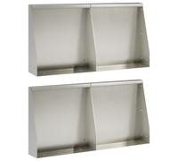 vidaXL Muro de Contención 4 uds. 40 x 12 x 40 cm Acero inoxidable