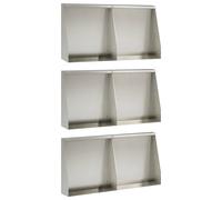vidaXL Muro de Contención 6 uds. 40 x 12 x 40 cm Acero inoxidable