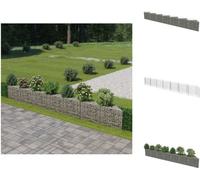 vidaXL Muro de gaviones, acero galvanizado, 450 x 30 x 50 cm - Paneles de valla