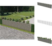 vidaXL Muro de gaviones, acero galvanizado, 630 x 30 x 100 cm - Paneles de valla