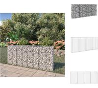 vidaXL Muro de gaviones con cubierta, acero galvanizado, 200 x 20 x 85 cm - Paneles de valla