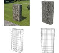 vidaXL Muro de gaviones con cubierta, acero galvanizado, 50x20x100 cm - Muro de gaviones - Muros de gaviones - Gavión - Gaviones