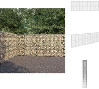 vidaXL Muro de gaviones con cubierta, acero galvanizado, 600 x 30 x 200 cm - Paneles de valla