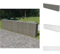 vidaXL Muro de gaviones con cubierta, acero galvanizado, 600 x 50 x 150 cm - Paneles de valla