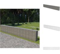 vidaXL Muro de gaviones con cubierta, acero galvanizado, 900 x 50 x 150 cm - Paneles de valla