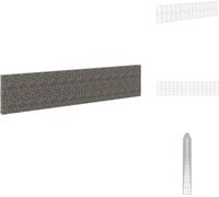 vidaXL Muro de gaviones con cubierta, acero galvanizado, 900x30x200 cm - Paneles de valla