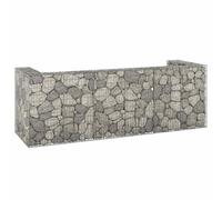 vidaXL Muro gaviones para contenedor basura galvanizado 325x100x110 cm