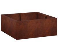 vidaXL Muros de contención, 4 unidades, 100 x 100 x 30 cm, acero resistente a la intemperie, aspecto oxidado
