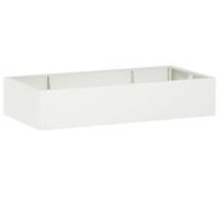 vidaXL Muros de contención, 6 unidades, 200 x 100 x 50 cm, acero, color blanco