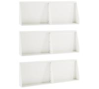 vidaXL Muros de contención, 6 unidades, 60 x 12 x 50 cm, acero, color blanco