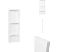 vidaXL Nicho para ducha con 3 compartimentos, blanco mate, 41x99x9 cm - Paneles para ducha