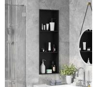 vidaXL Nichos de Ducha Negro 92 x 32 x 10 cm Acero inoxidable
