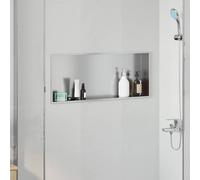 vidaXL Nichos de Ducha Plateado 75 x 30 x 9,5 cm Acero inoxidable
