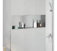vidaXL Nichos de Ducha Plateado 90 x 30 x 9,5 cm Acero inoxidable