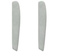 vidaXL Oreja de cabecero Gris Claro 80 x 23 x 6 cm Terciopelo, Cabecera de Terciopelo Moderna, Elegante Dormitorio, Camas con Estilo, Elementos Decorativos para un Interior Lujoso