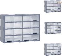 vidaXL Organizador con múltiples cajones, 16 cajones, 52x16x37 cm - Cajas de herramientas