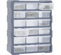 vidaXL Organizador con múltiples cajones, 18 cajones, 38x16x47 cm