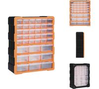 vidaXL Organizador con múltiples cajones, 39 cajones, 38x16x47 cm - Cajas de herramientas