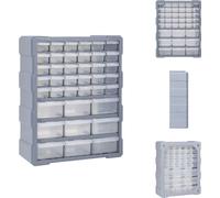 vidaXL Organizador con múltiples cajones, 39 cajones, 38x16x47 cm - Cajas de herramientas