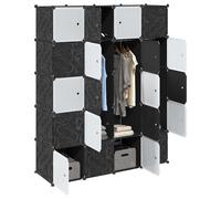 vidaXL Organizador de cubos almacenamiento 20 cubos varillas colgar PP
