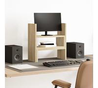 vidaXL Organizador de escritorio ajustable roble Sonoma 40x17x41 cm