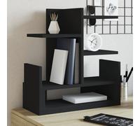 vidaXL Organizador de escritorio madera ingeniería negro 49x20x52,5 cm