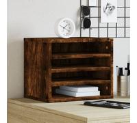 vidaXL Organizador de escritorio madera roble ahumado 36x26x29,5 cm