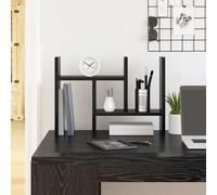 vidaXL Organizador de Escritorio Roble Negro 50 x 15,5 x 35,5 cm