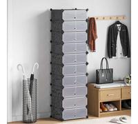 vidaXL Organizador de zapatos plegable con 10 compartimentos, color