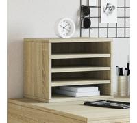 vidaXL Organizador escritorio madera color roble Sonoma 36x26x29,5 cm