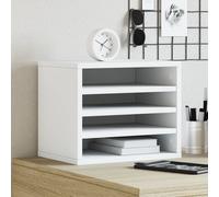 vidaXL Organizador escritorio madera ingeniería blanco 36x26x29,5 cm
